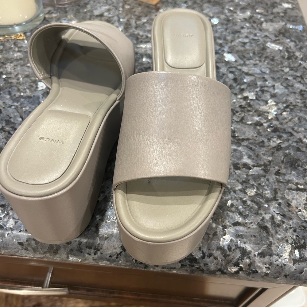 Vince Gray Platform Shoes with Chunky Sole